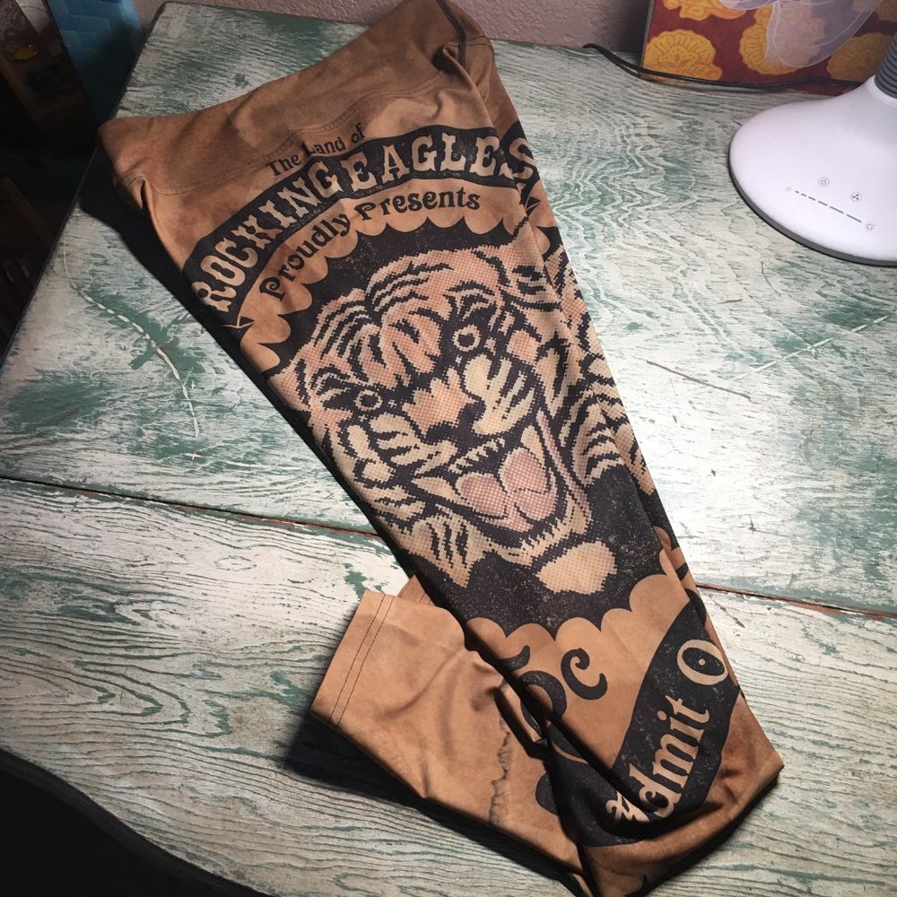 Werkshop Circus Tiger Leggings - Full Length Triathlon Leggings - Picture 13 of 13